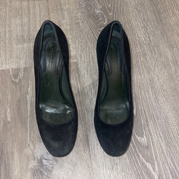 Donna Karan Collection Black Suede Platforms - Picture 2 of 8